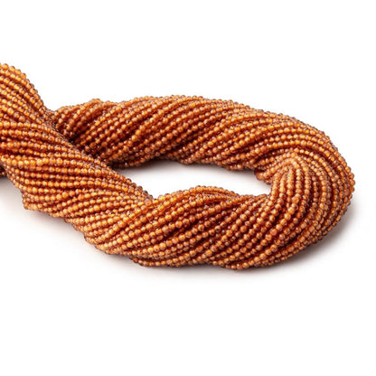 2mm Hessonite Garnet Micro Faceted Round Beads 12.5 inch 169 pieces