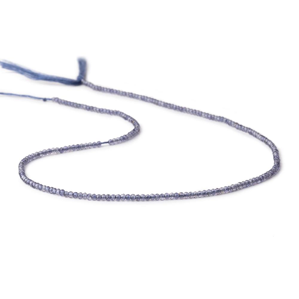 2mm Iolite Micro Faceted Rondelle Beads 13 inches 220 pieces AAA