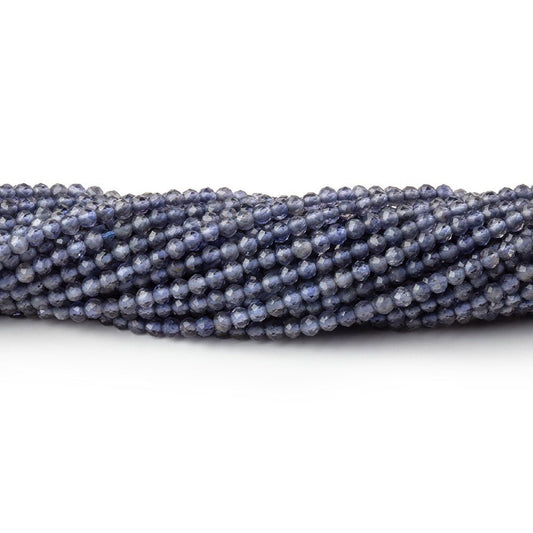 2mm Iolite Micro Faceted Round Beads 12.5 inch 168 pieces AA