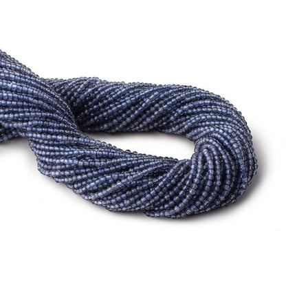 2mm Iolite micro-faceted round beads 12.5 inches 165 pieces AAA