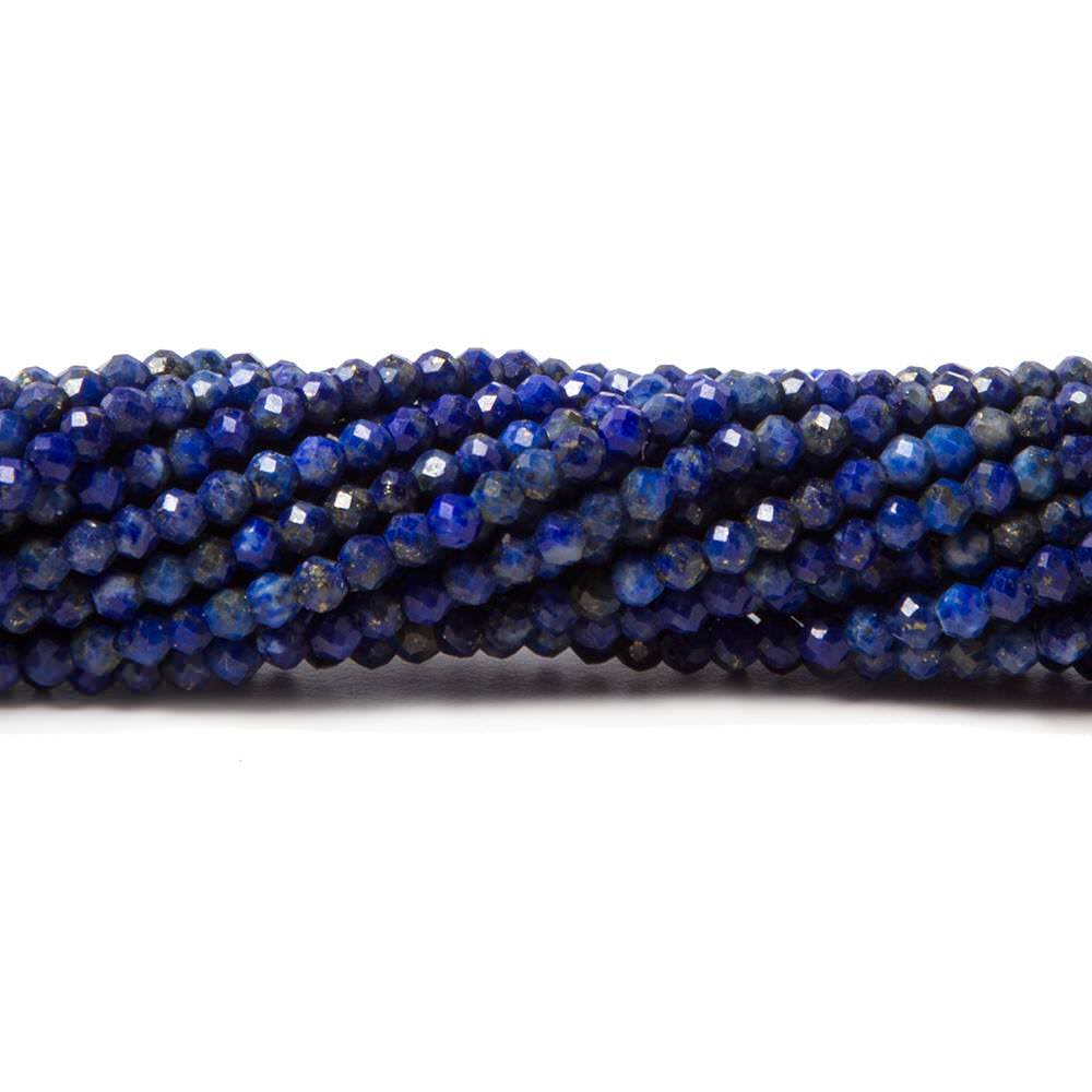 2mm Lapis Lazuli micro-faceted rondelle beads 13 inches 175 pieces