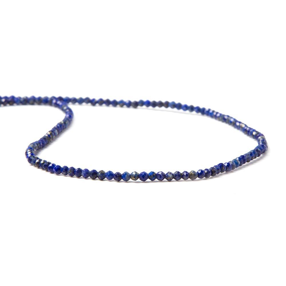2mm Lapis Lazuli micro-faceted rondelle beads 13 inches 175 pieces