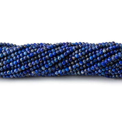 2mm Lapis Lazuli micro faceted rondelles 13 inch 200 beads