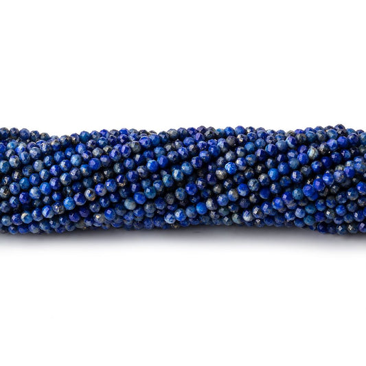 2mm Lapis Lazuli micro faceted rondelles 13 inch 200 beads