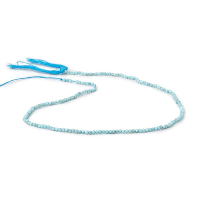 2mm Larimar micro faceted round beads 12.5 inch 180 pieces