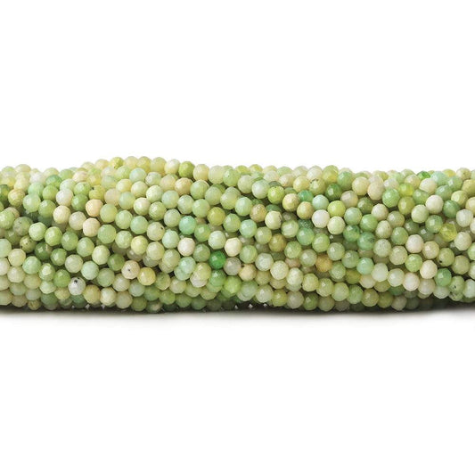 2mm Lemon Chrysoprase microfaceted round beads 13 inch 170 pieces