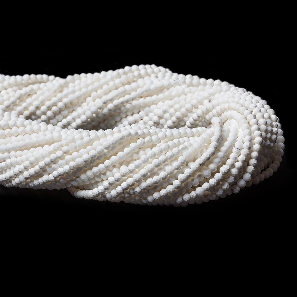 2mm Matte Magnesite Micro Faceted round beads 13 inch 180 pieces