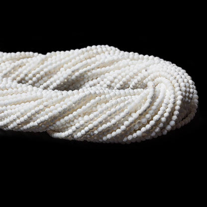 2mm Matte Magnesite Micro Faceted round beads 13 inch 180 pieces