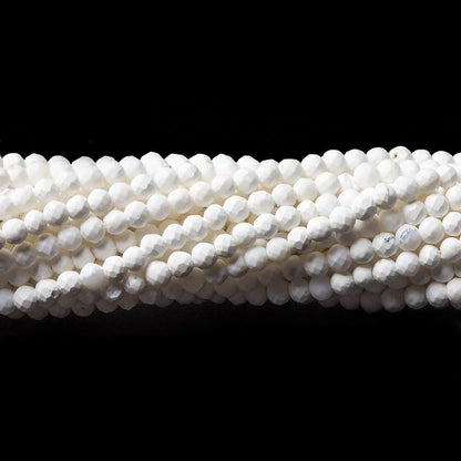 2mm Matte Magnesite Micro Faceted round beads 13 inch 180 pieces