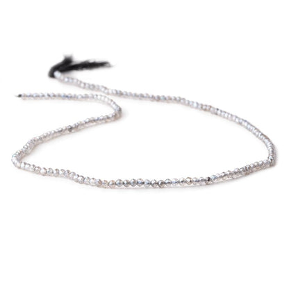 2mm Metallic Labradorite micro faceted rondelle beads 13 inch 170 pieces