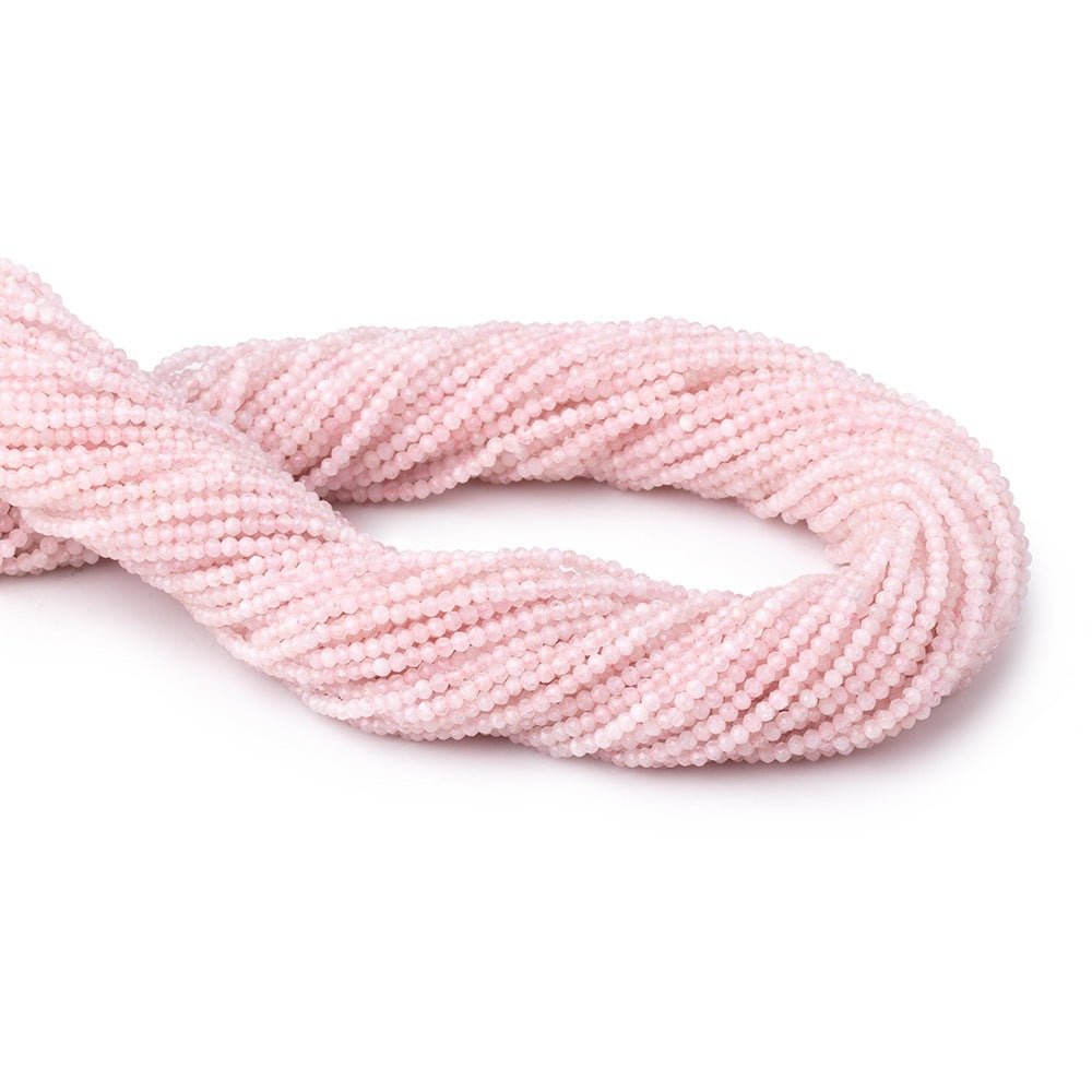 2mm Morganite Micro Faceted Rondelle Beads 12.5 inch 200 pieces