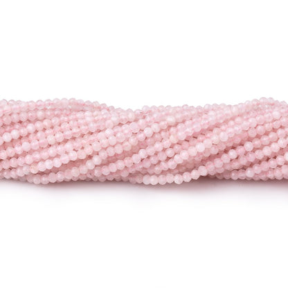 2mm Morganite Micro Faceted Rondelle Beads 12.5 inch 200 pieces