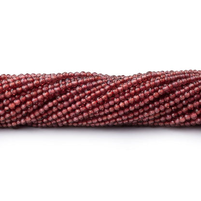 2mm Mozambique Garnet Micro Faceted Rounds 12.5 inch 200 Beads