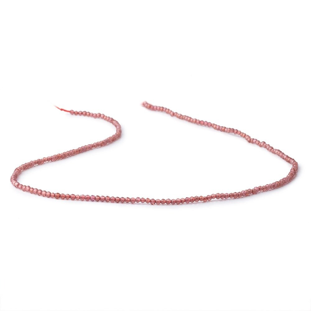 2mm Mozambique Garnet Micro Faceted Rounds 12.5 inch 200 Beads