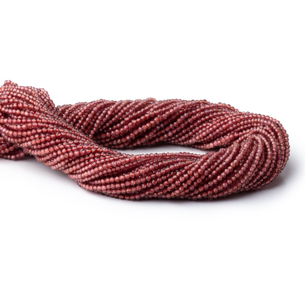 2mm Mozambique Garnet Micro Faceted Rounds 12.5 inch 200 Beads