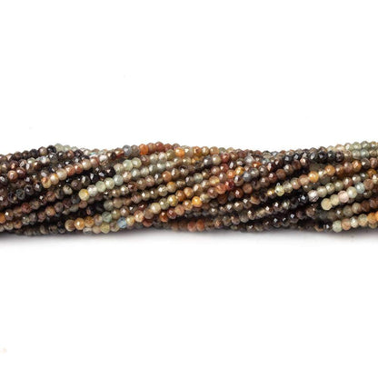 2mm Multi Brown Sapphire Micro Faceted rondelle beads 13 inch 200 pieces