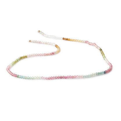 2mm Multi Color Tourmaline Micro Faceted Rondelle Beads 12.5 inch 190 pieces