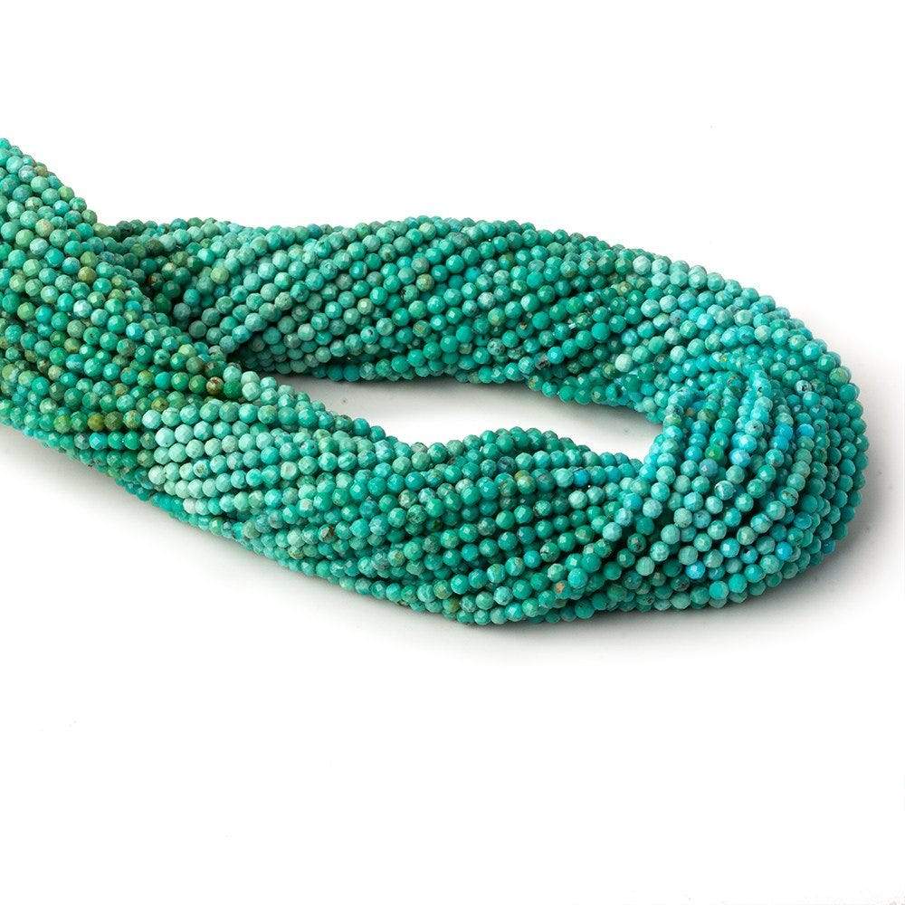 2mm Multi Color Turquoise micro-fine faceted rondelles 13 inch 140 pieces AA