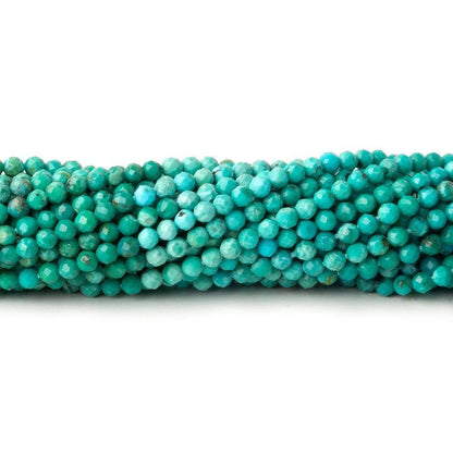 2mm Multi Color Turquoise micro-fine faceted rondelles 13 inch 140 pieces AA