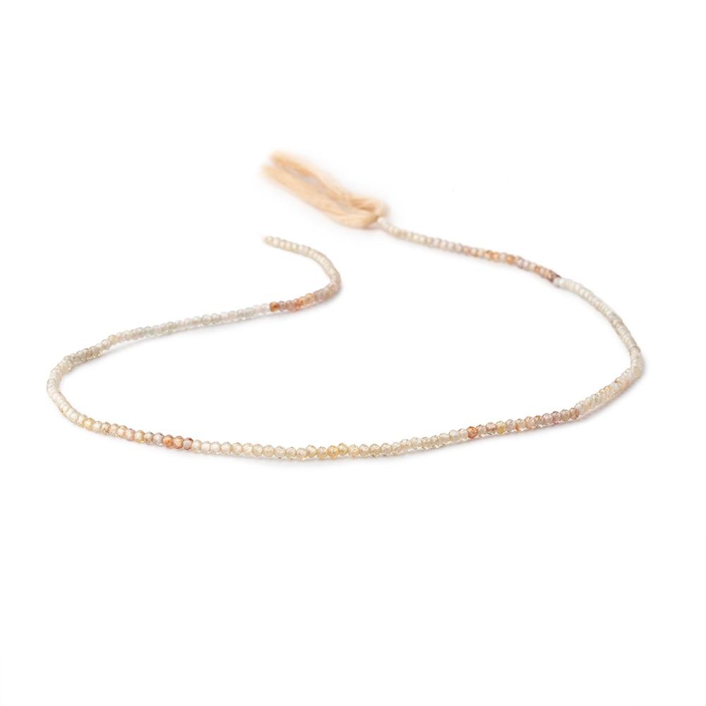 2mm Multi Color Zircon Micro Faceted Rondelle Beads 12.5 inch 199 pieces AAA