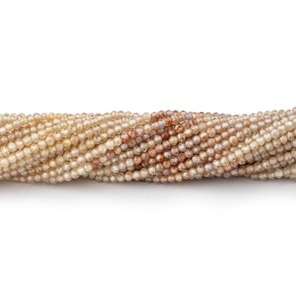 2mm Multi Color Zircon Micro Faceted Rondelle Beads 12.5 inch 199 pieces AAA