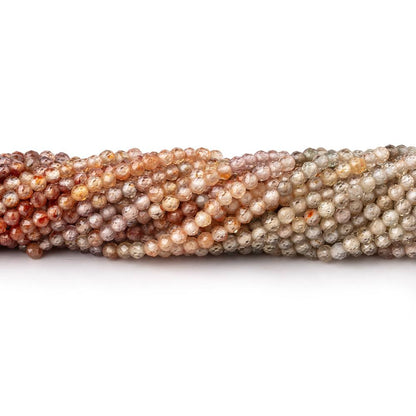 2mm Multi Color Zircon Micro Faceted Round Beads 12.5 inch 164 pieces AA