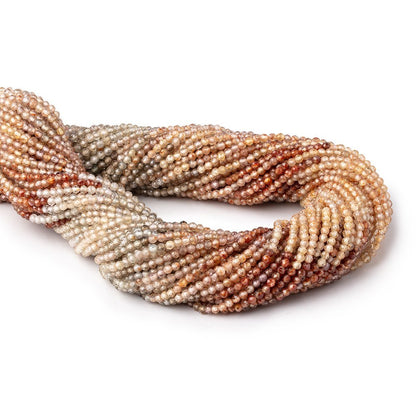 2mm Multi Color Zircon Micro Faceted Round Beads 12.5 inch 164 pieces AA