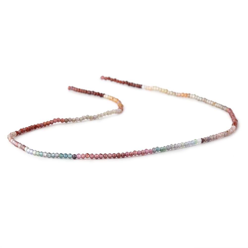 2mm Multi Gemstone Micro Faceted Rondelle Beads 12.5 inch 200 pcs AAA