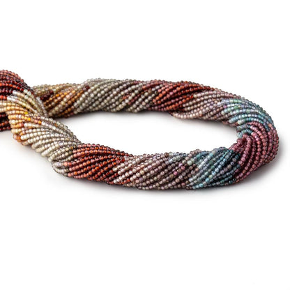 2mm Multi Gemstone Micro Faceted Rondelle Beads 12.5 inch 200 pcs AAA