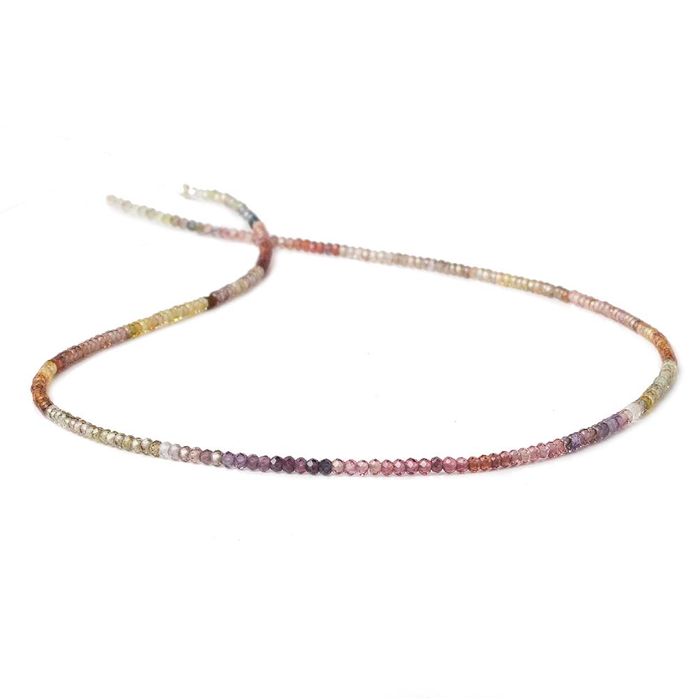 2mm Multi Gemstone micro faceted rondelle beads 17 inch 285 pieces AAA