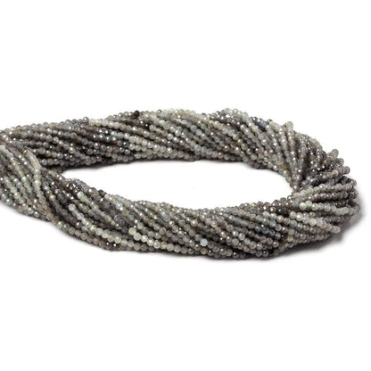 2mm Multi Grey Sapphire Micro Faceted rondelle beads 13 inch 200 pieces