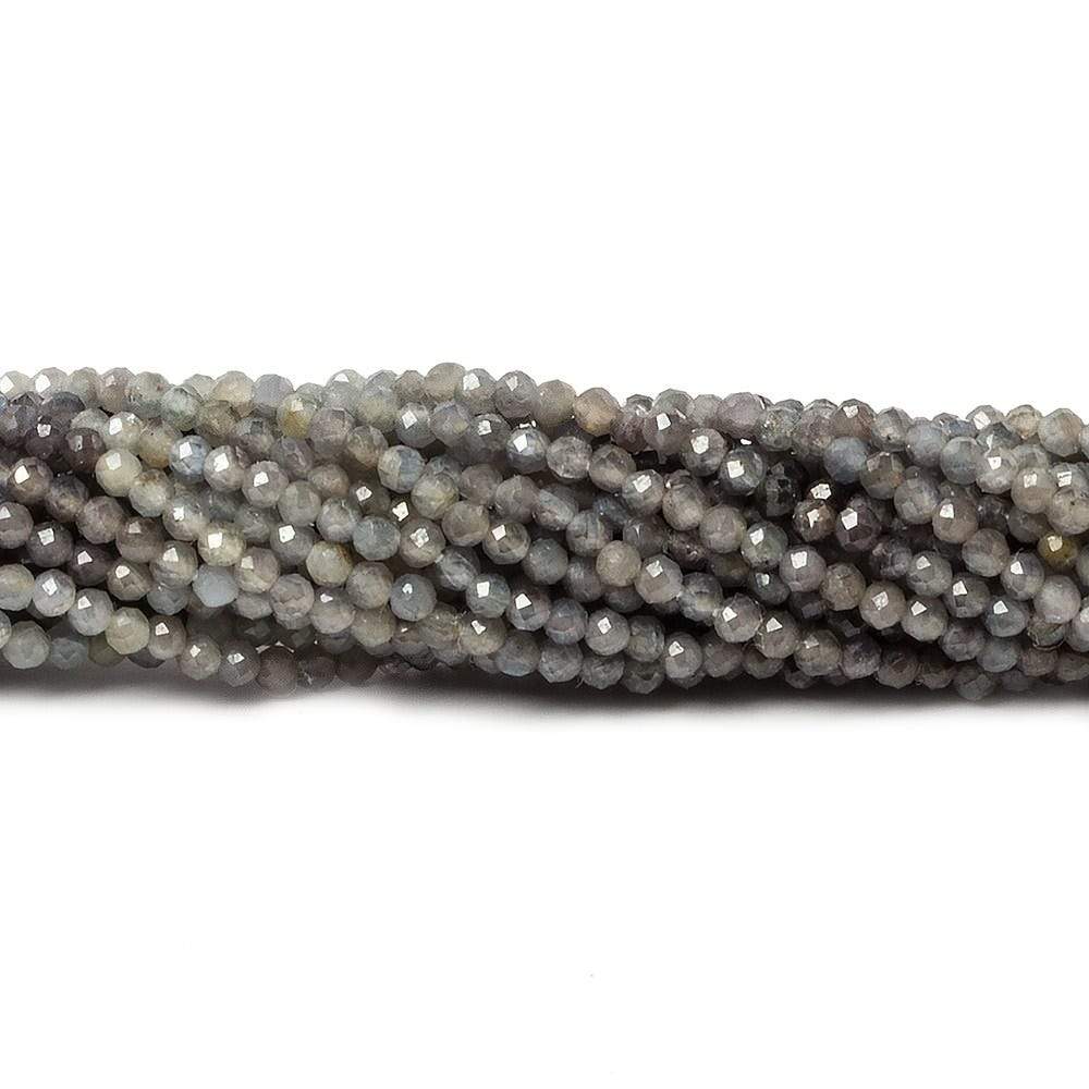2mm Multi Grey Sapphire Micro Faceted rondelle beads 13 inch 200 pieces