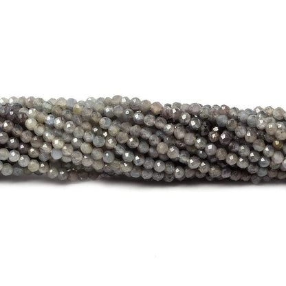 2mm Multi Grey Sapphire Micro Faceted rondelle beads 13 inch 200 pieces
