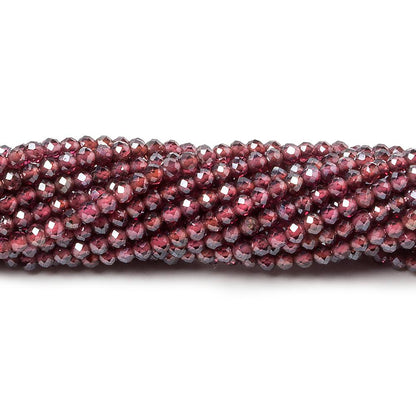 2mm Mystic Rhodolite Garnet Micro Faceted rondelle beads 13 inch 180 pcs
