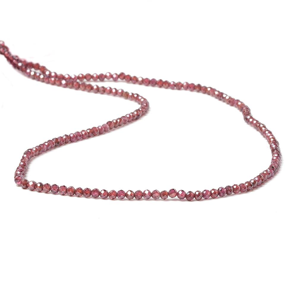 2mm Mystic Rhodolite Garnet Micro Faceted rondelle beads 13 inch 180 pcs