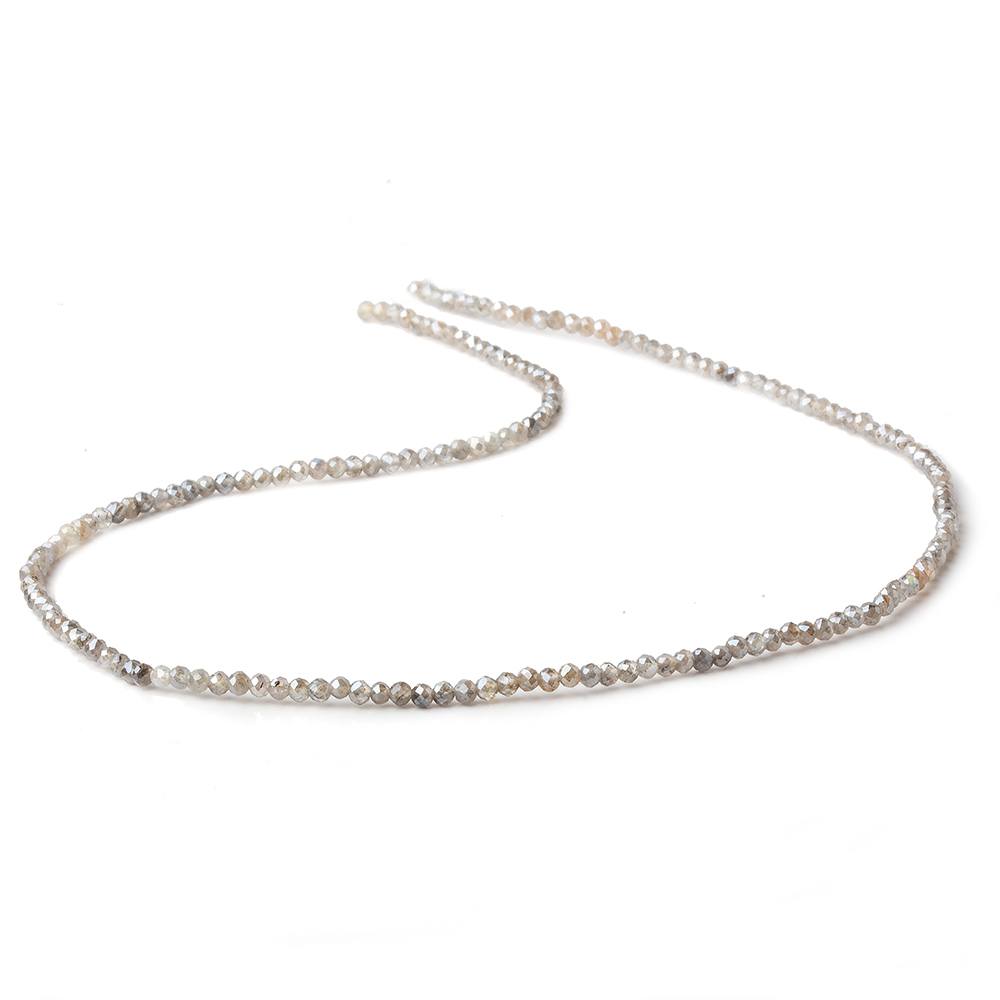 2mm Mystic Shaded Labradorite faceted round beads 13 inch 180 pieces