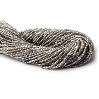2mm Mystic Shaded Labradorite faceted round beads 13 inch 180 pieces