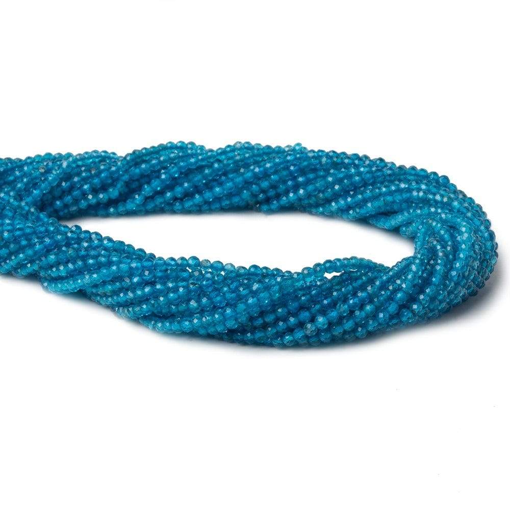 2mm Neon Apatite Micro faceted rondelle beads 13 inch 180 pcs AAA