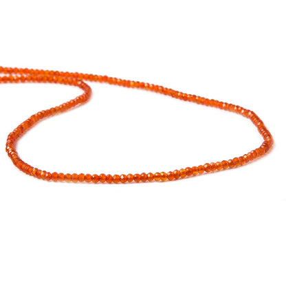 2mm Orange Chalcedony micro-faceted rounds 13 inch 175 beads AAA