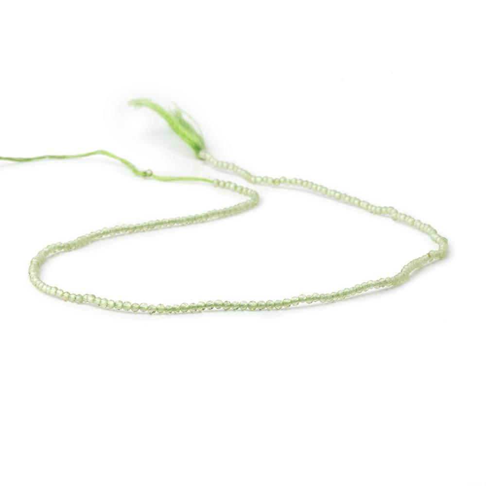 2mm Peridot Micro Faceted Round Beads 12.5 inch 200 pieces AAA