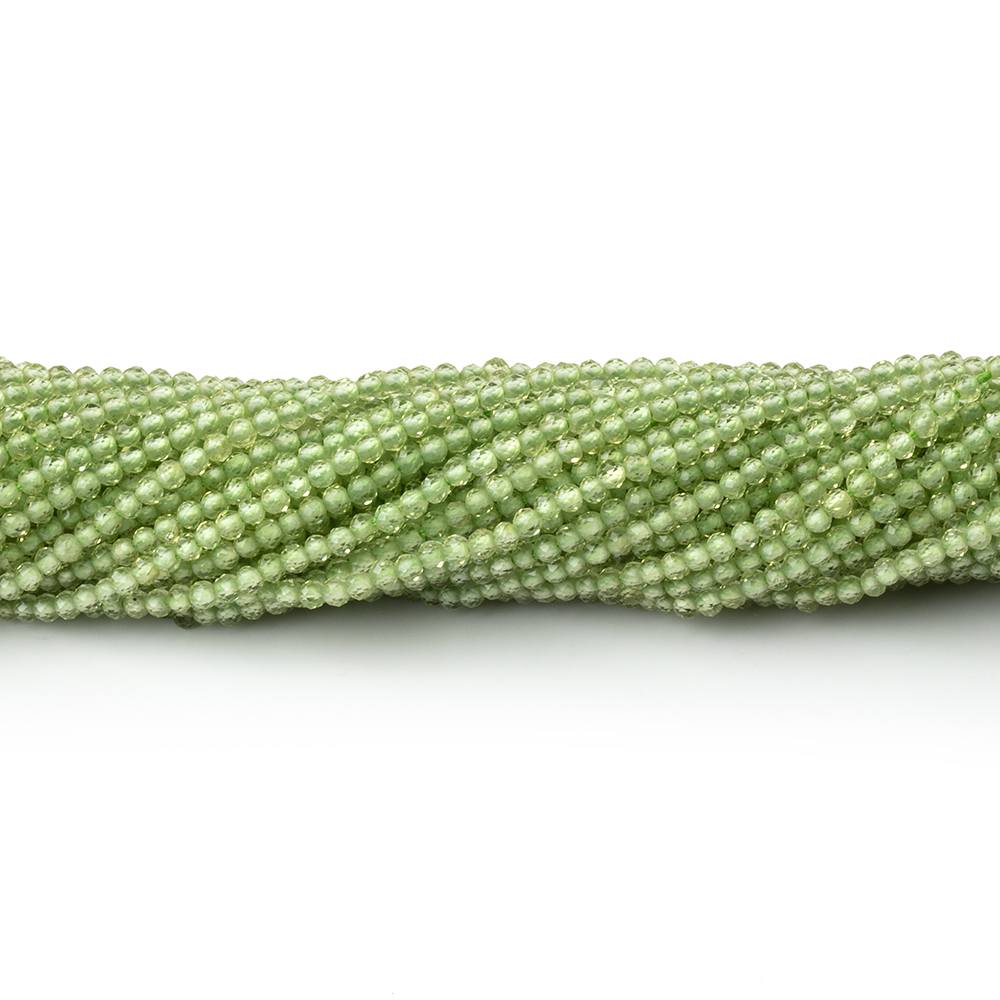 2mm Peridot Micro Faceted Round Beads 12.5 inch 200 pieces AAA