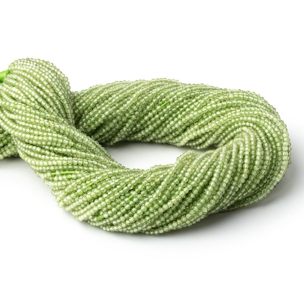 2mm Peridot Micro Faceted Round Beads 12.5 inch 200 pieces AAA