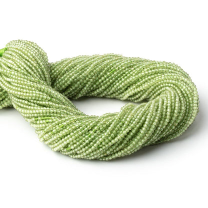 2mm Peridot Micro Faceted Round Beads 12.5 inch 200 pieces AAA