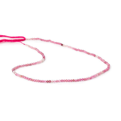 2mm Pink Tourmaline Micro Faceted Round Beads 12.5 inch 156 pieces