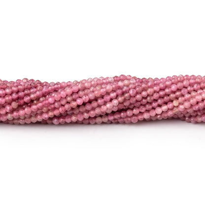 2mm Pink Tourmaline Micro Faceted Round Beads 12.5 inch 174 pieces