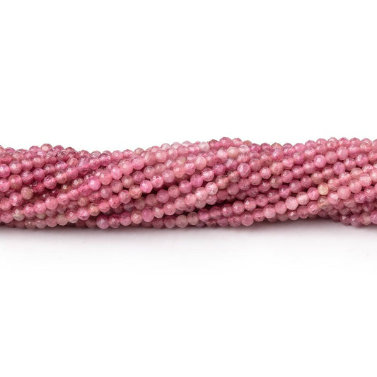 2mm Pink Tourmaline Micro Faceted Round Beads 12.5 inch 174 pieces