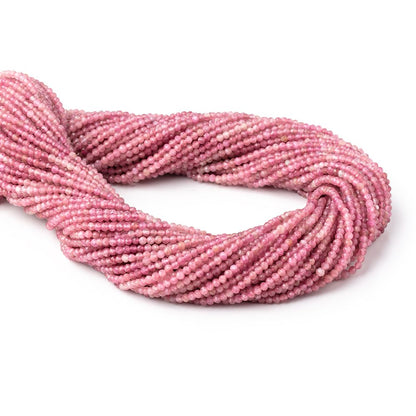2mm Pink Tourmaline Micro Faceted Round Beads 12.5 inch 174 pieces
