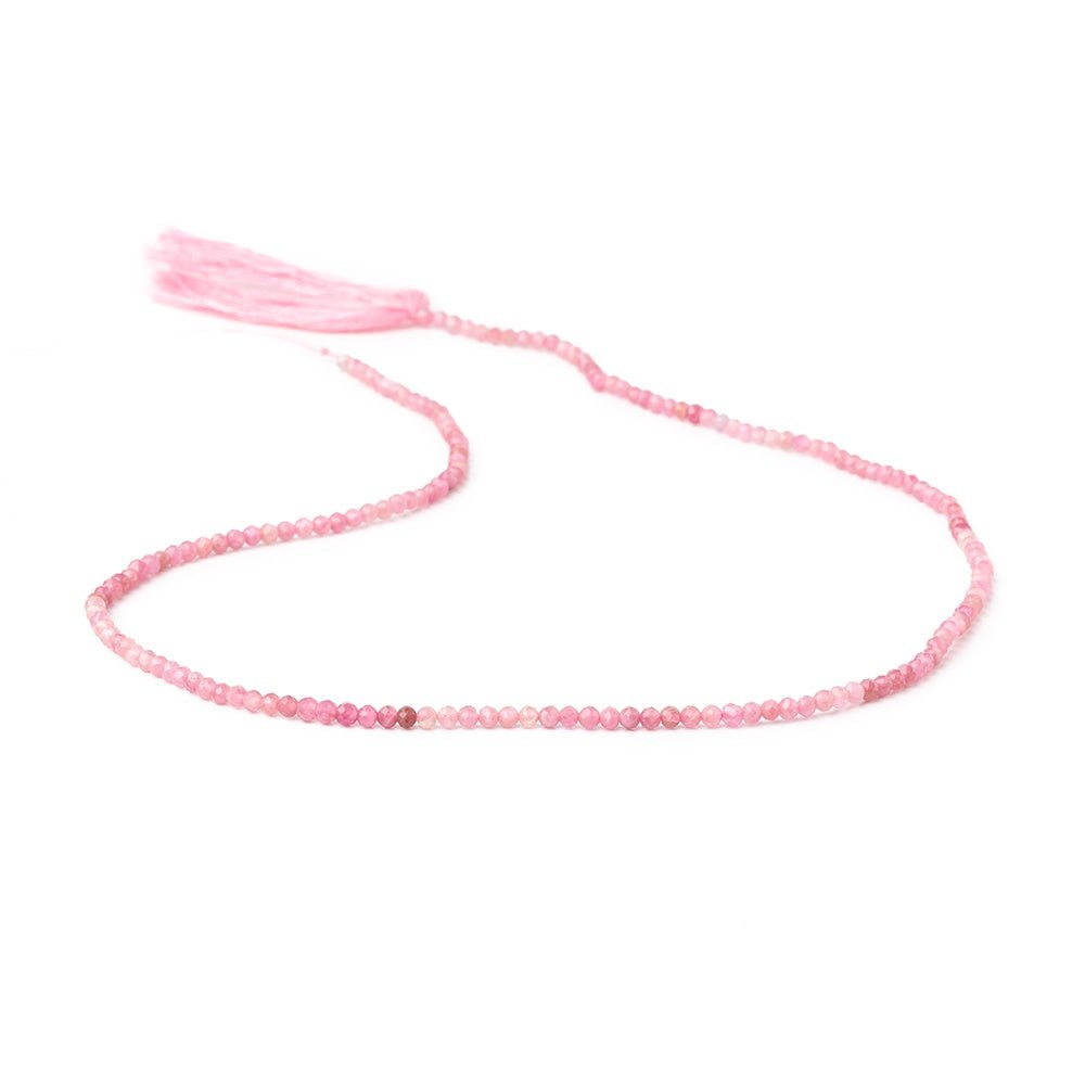 2mm Pink Tourmaline Micro Faceted Round Beads 12.5 inch 174 pieces