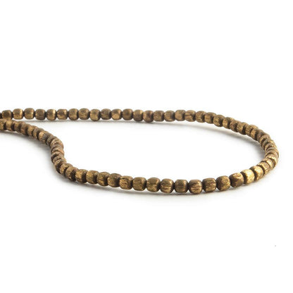 2mm Raw Copper Brushed Cube Beads 8 inch 100 pcs