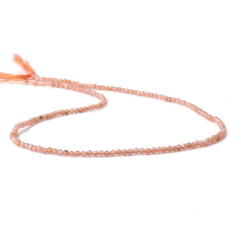 2mm Rhodochrosite micro faceted round beads 12.5 inch 160 pieces